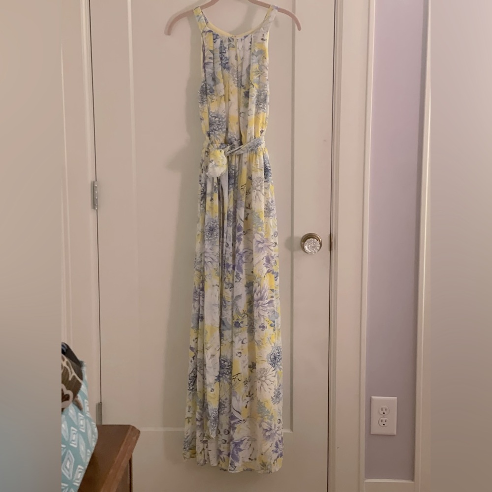 Delicate Yellow/Floral Lined Maxi